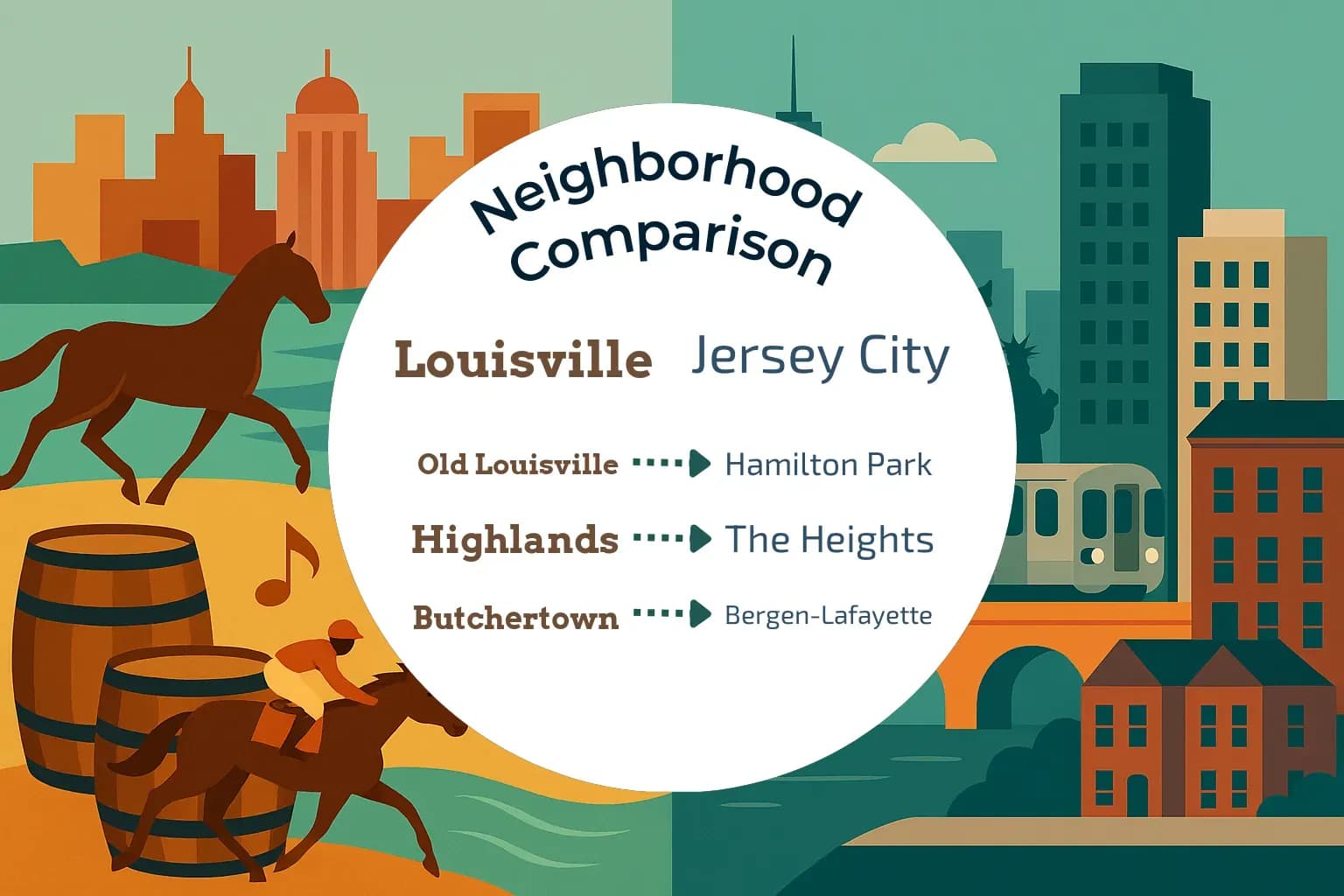 Louisville vs Jersey City Neighborhood Comparison