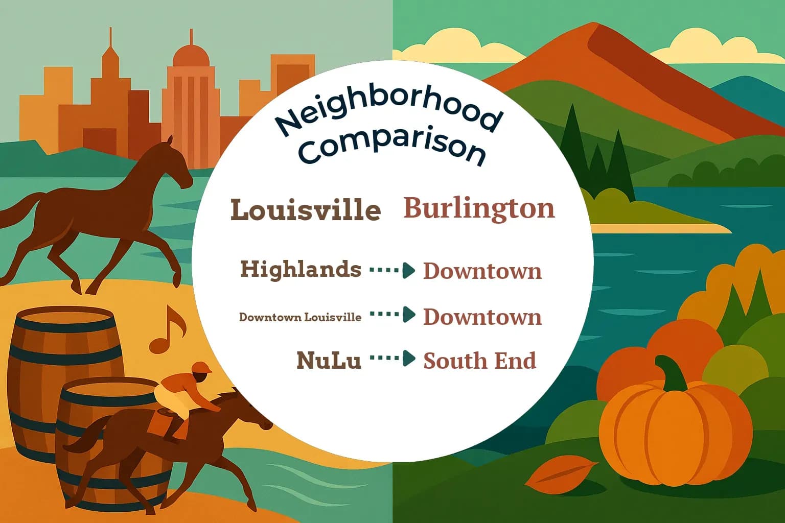 Louisville vs Burlington Neighborhood Comparison