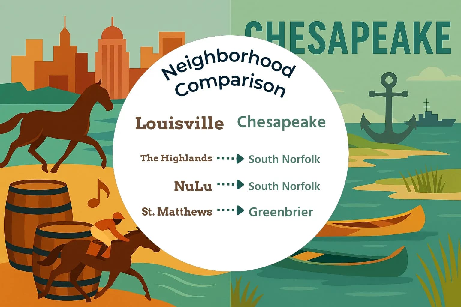 Louisville vs Chesapeake Neighborhood Comparison