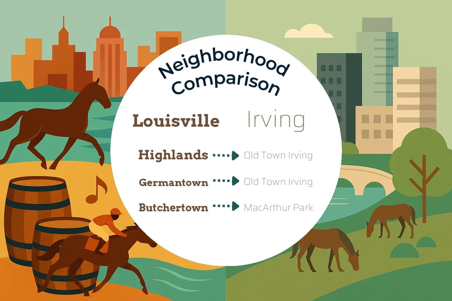 Louisville vs Irving Neighborhood Comparison