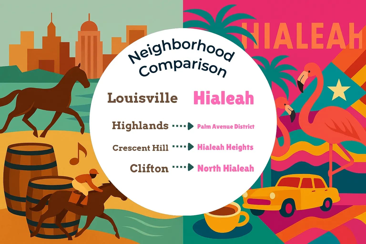Louisville vs Hialeah Neighborhood Comparison