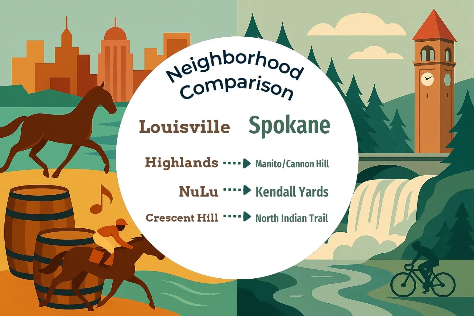 Louisville vs Spokane Neighborhood Comparison
