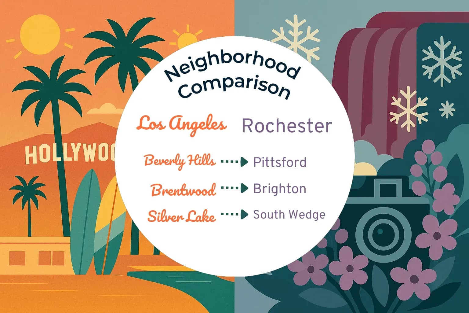 Los Angeles vs Rochester Neighborhood Comparison