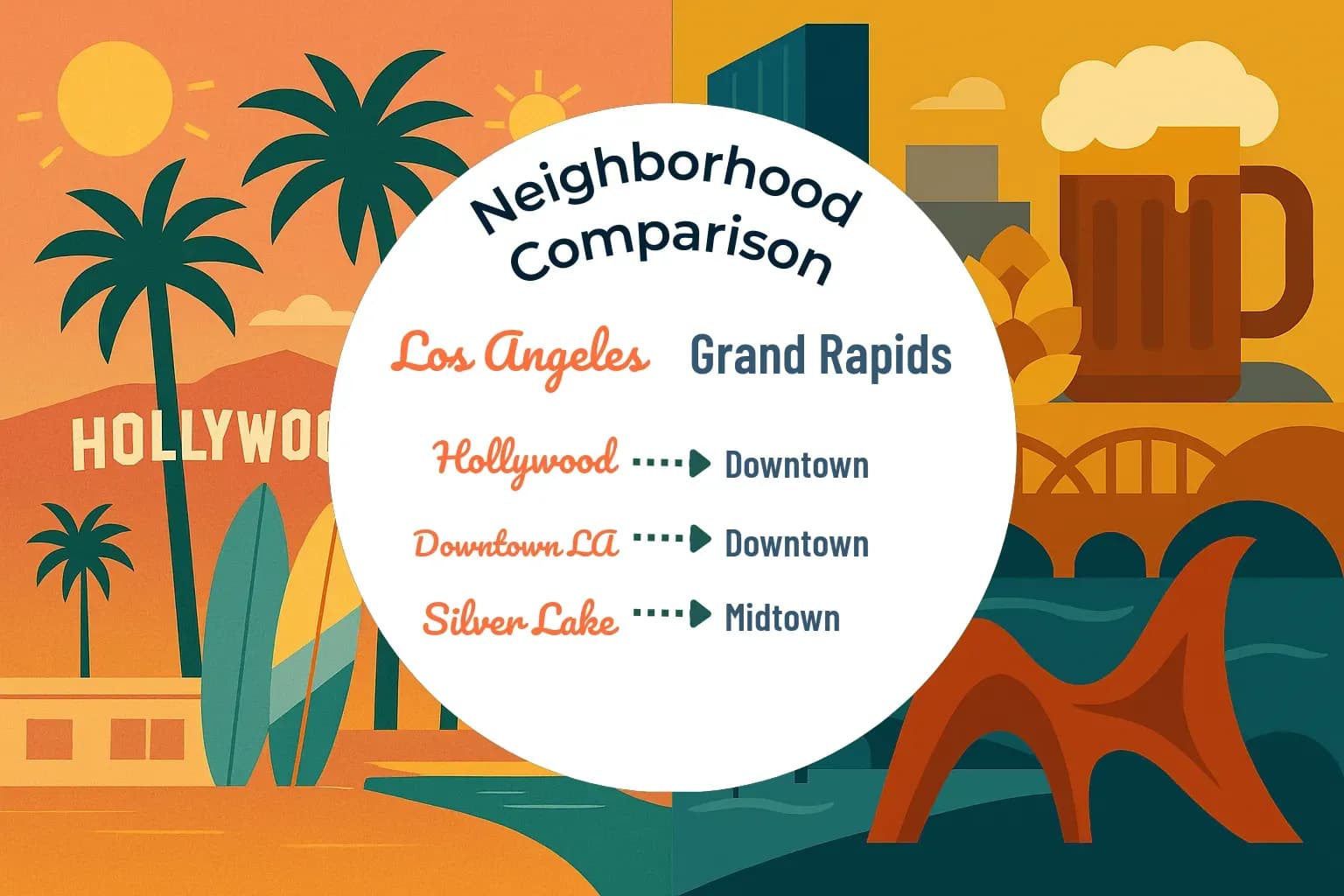 Los Angeles vs Grand Rapids Neighborhood Comparison