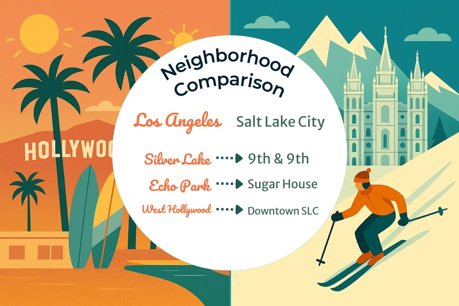 Los Angeles vs Salt Lake City Neighborhood Comparison