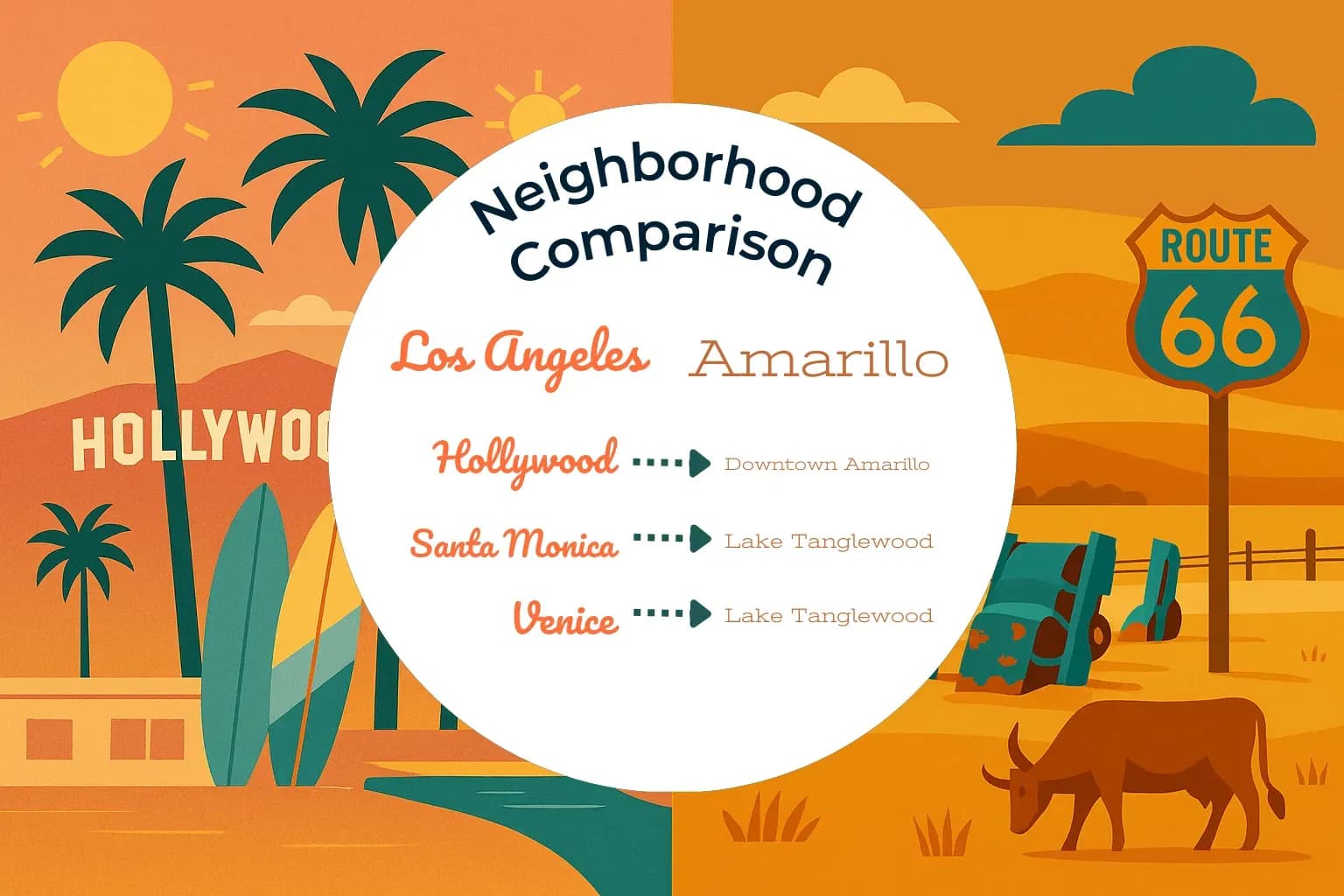 Los Angeles vs Amarillo Neighborhood Comparison