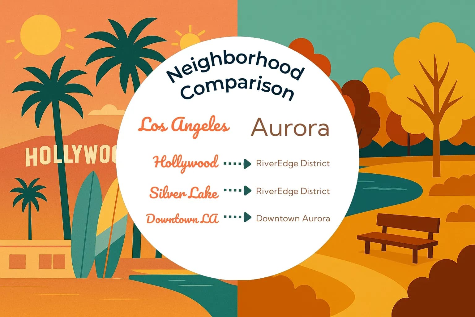 Los Angeles vs Aurora Neighborhood Comparison