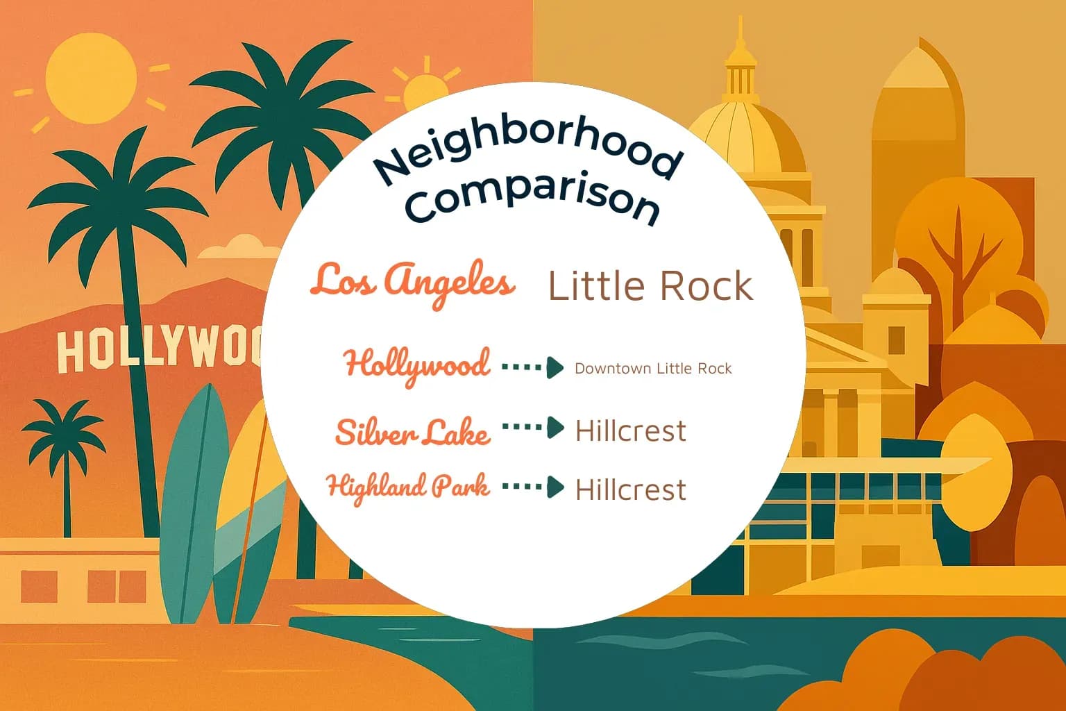 Los Angeles vs Little Rock Neighborhood Comparison