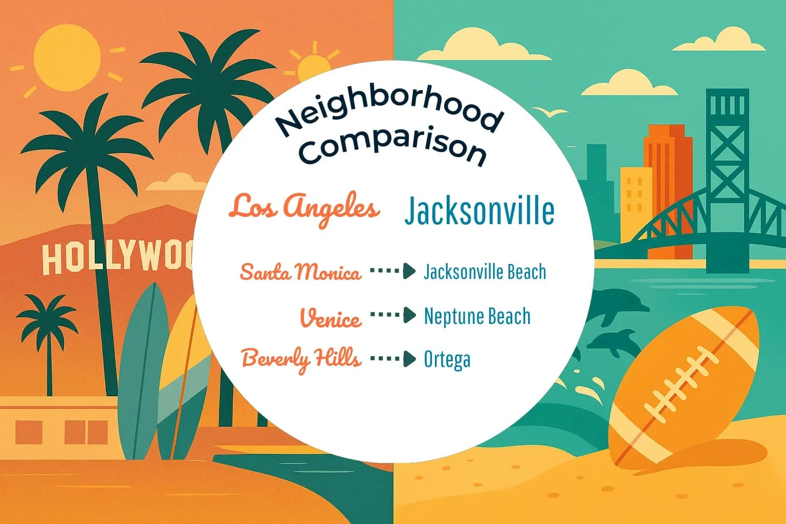 Los Angeles vs Jacksonville Neighborhood Comparison