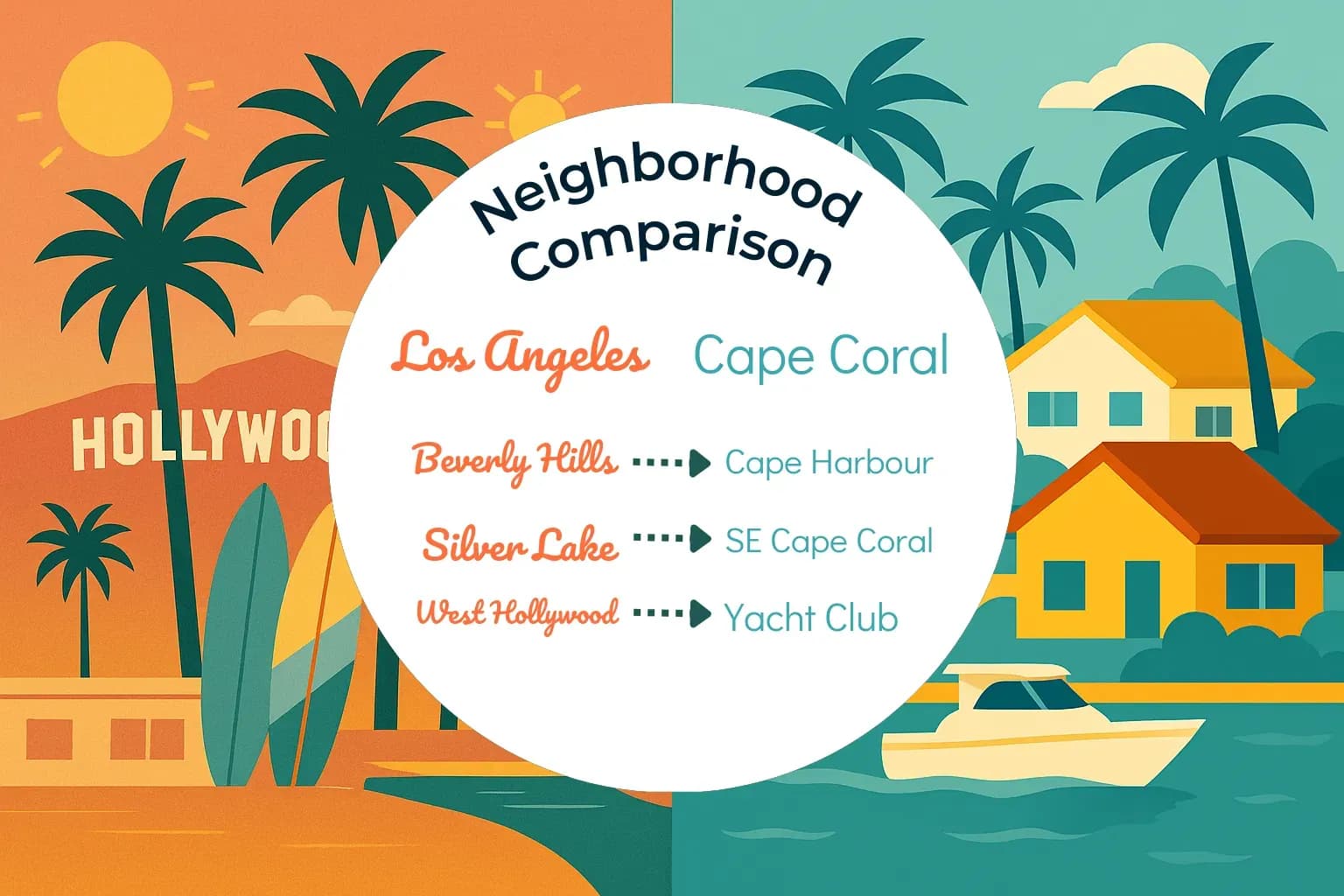 Los Angeles vs Cape Coral Neighborhood Comparison