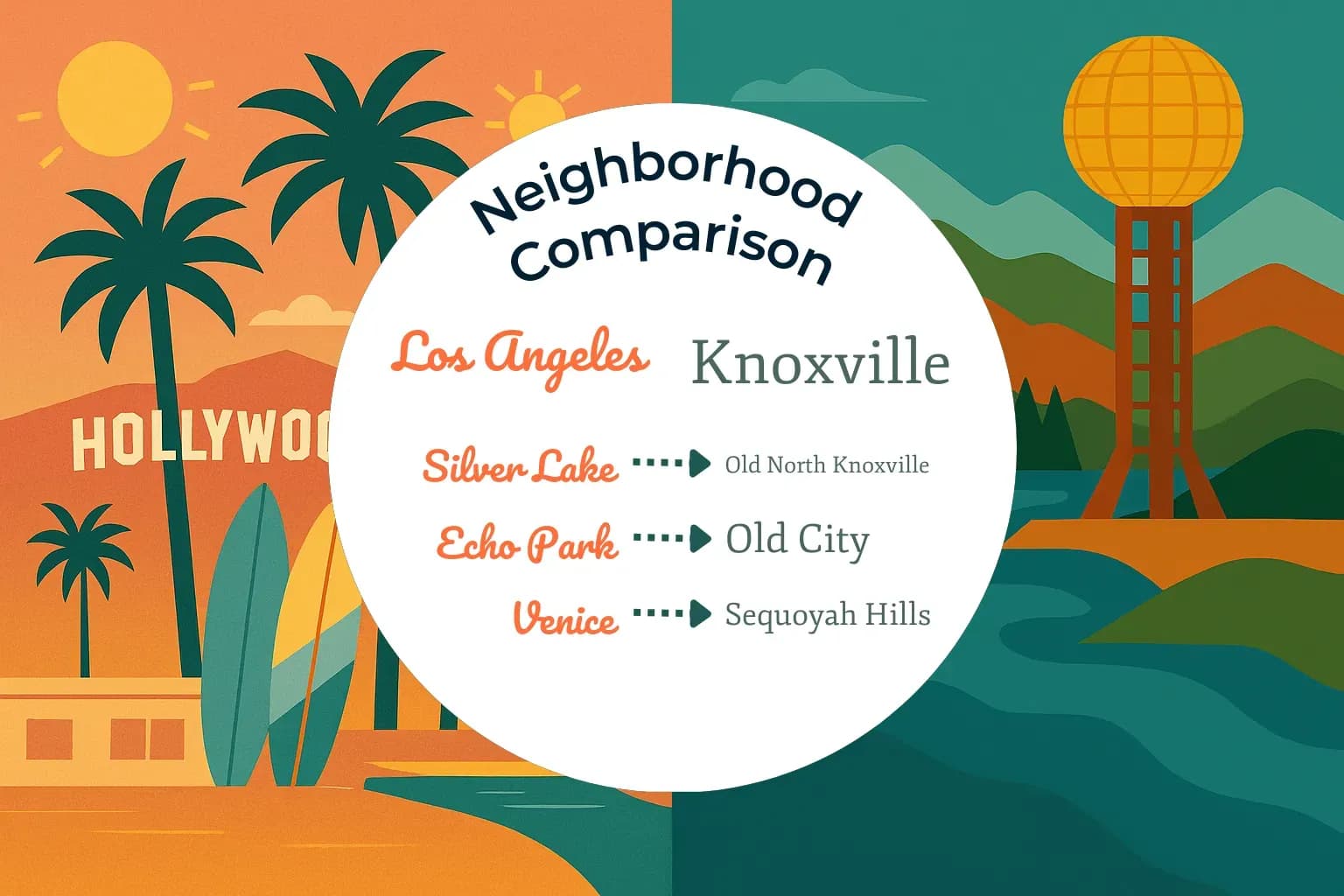 Los Angeles vs Knoxville Neighborhood Comparison