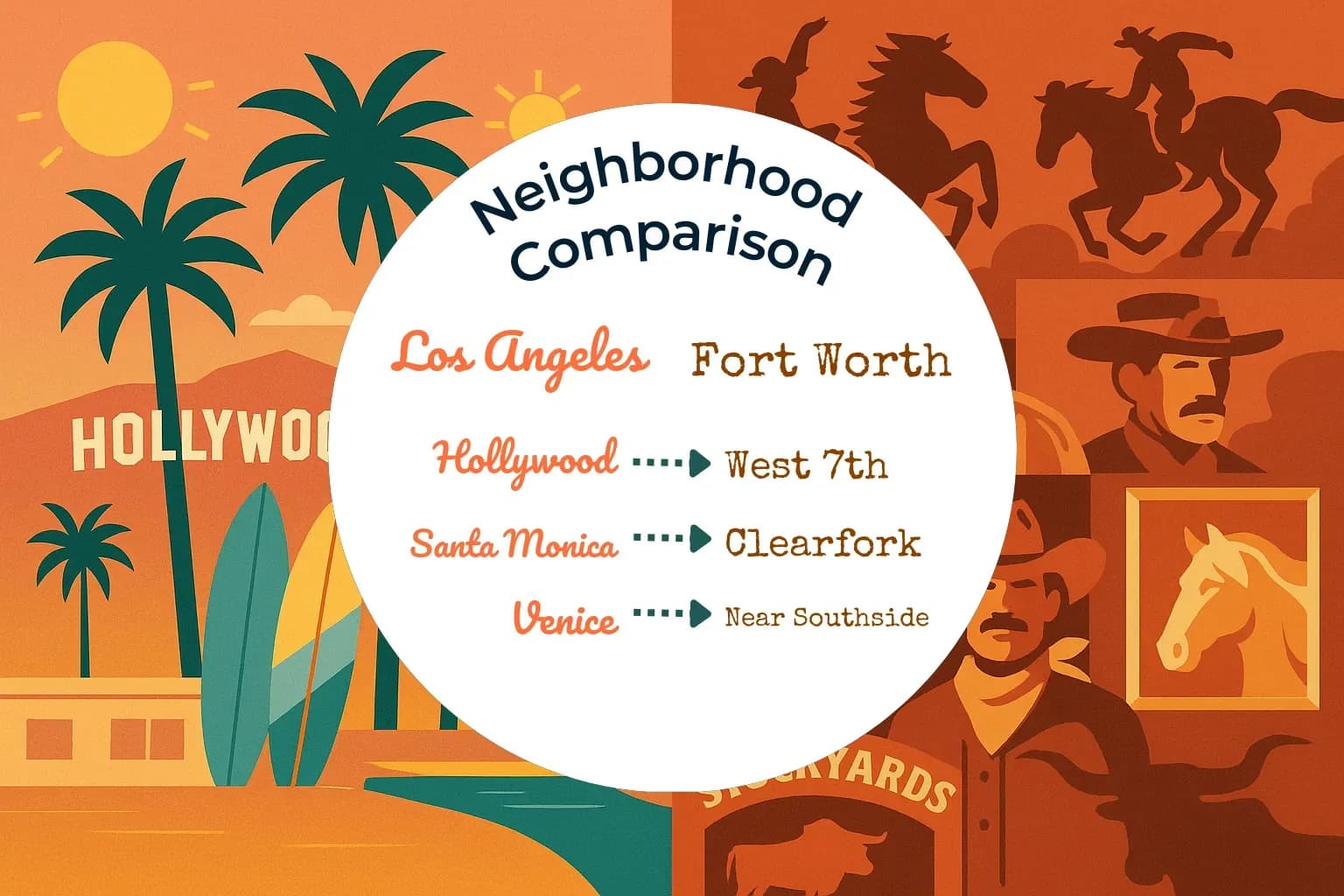 Los Angeles vs Fort Worth Neighborhood Comparison