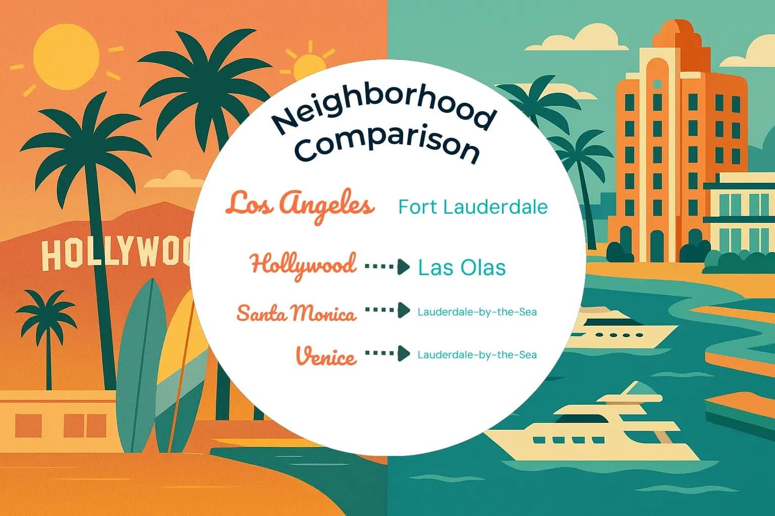 Los Angeles vs Fort Lauderdale Neighborhood Comparison