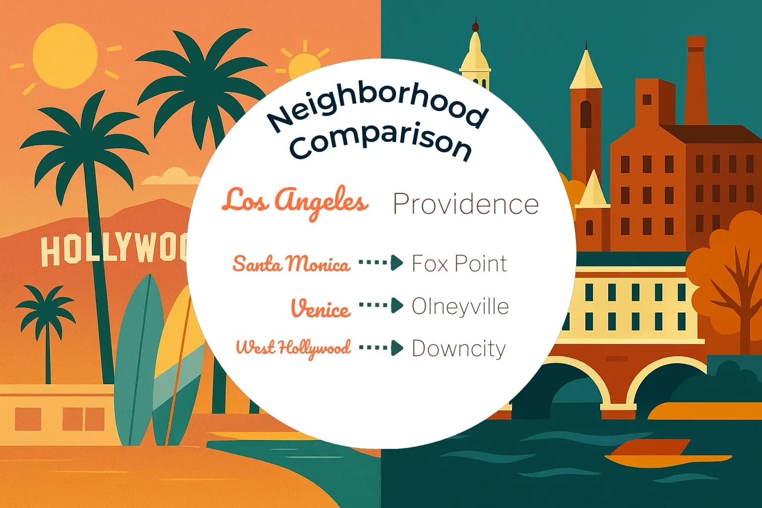 Los Angeles vs Providence Neighborhood Comparison