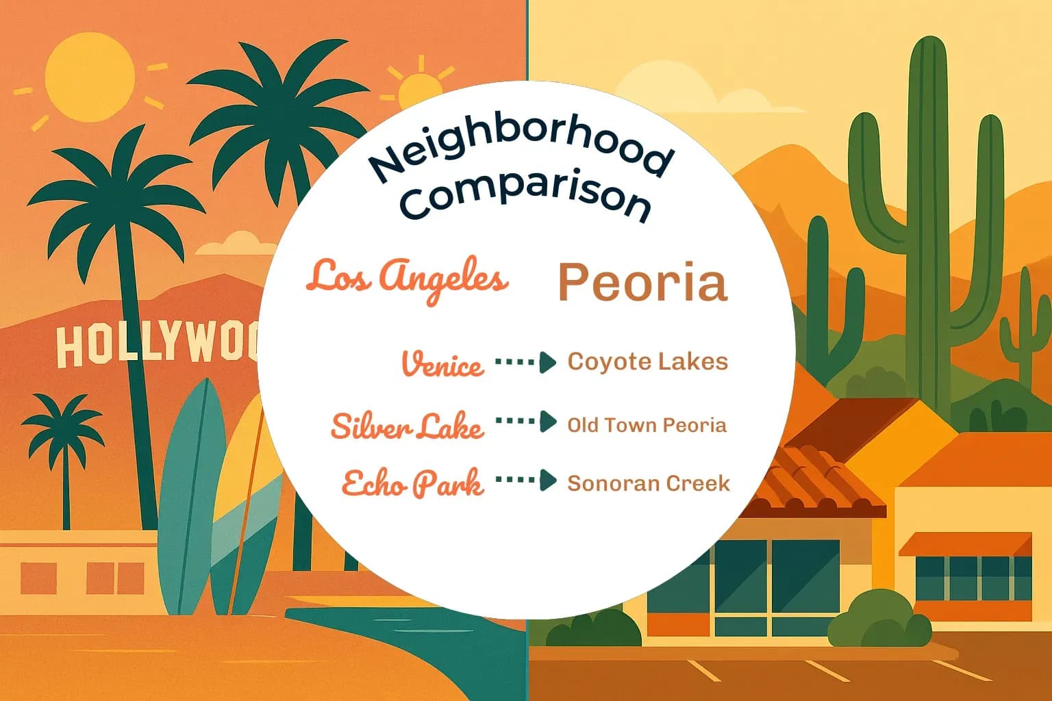 Los Angeles vs Peoria Neighborhood Comparison