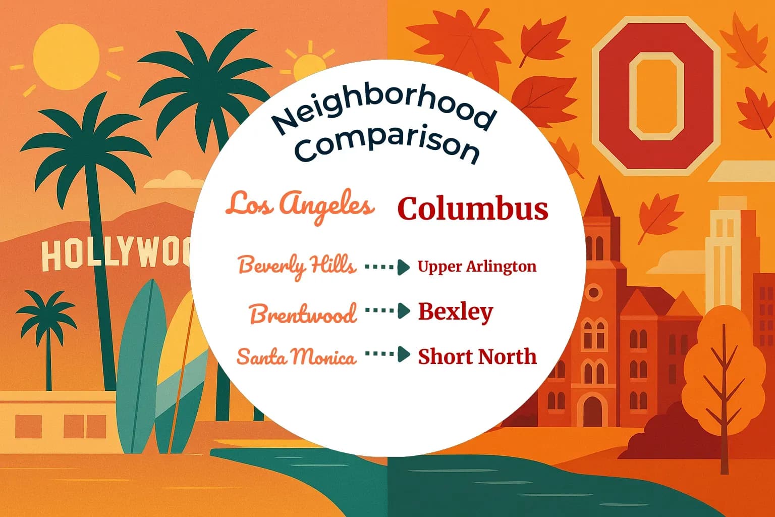 Los Angeles vs Columbus Neighborhood Comparison