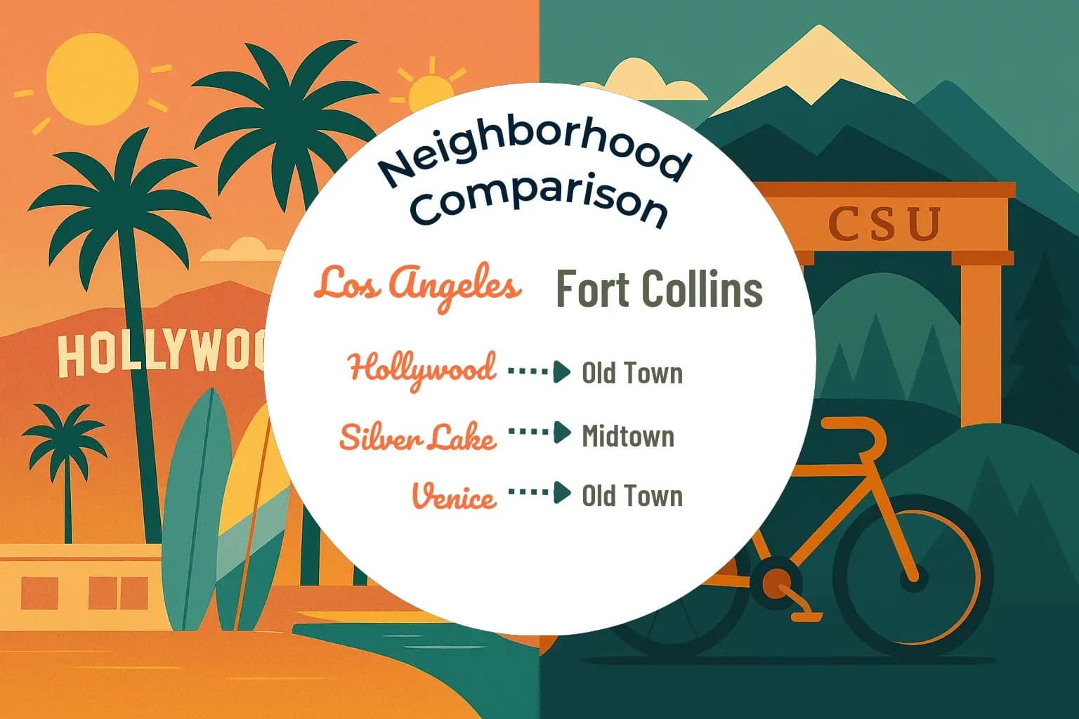 Los Angeles vs Fort Collins Neighborhood Comparison