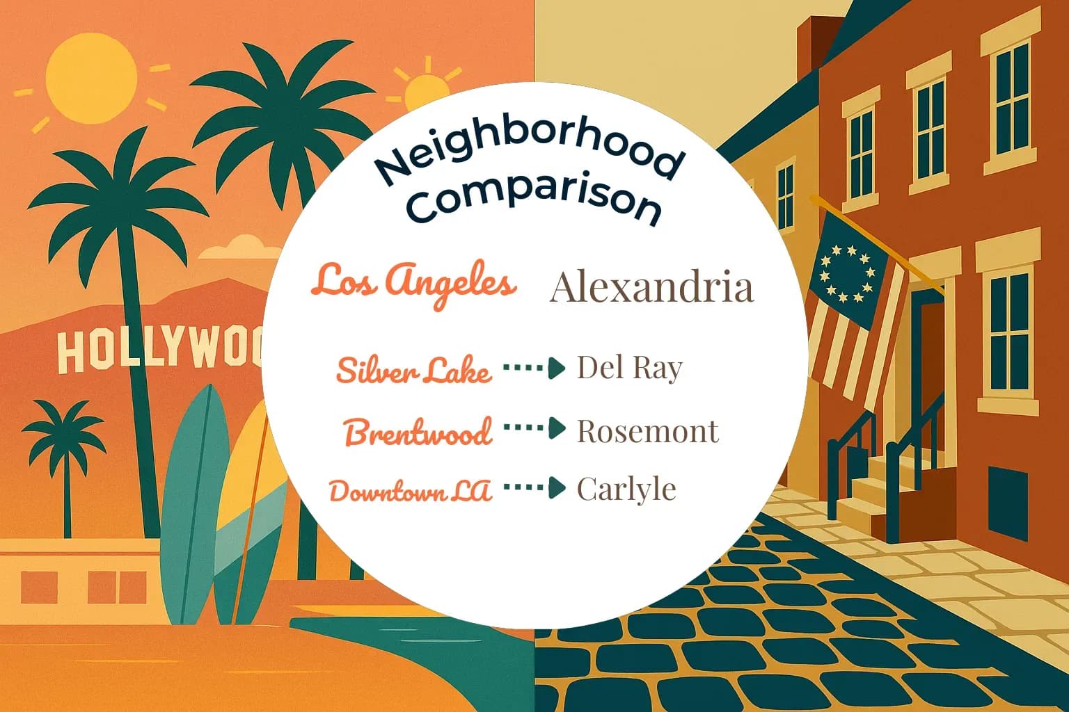 Los Angeles vs Alexandria Neighborhood Comparison
