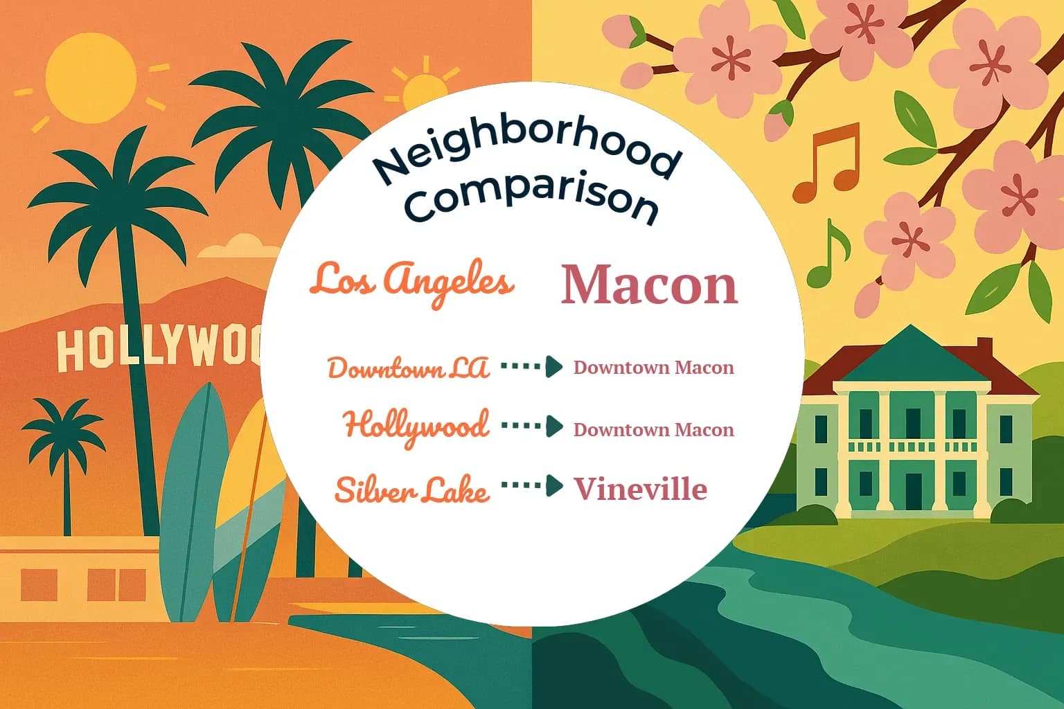 Los Angeles vs Macon Neighborhood Comparison