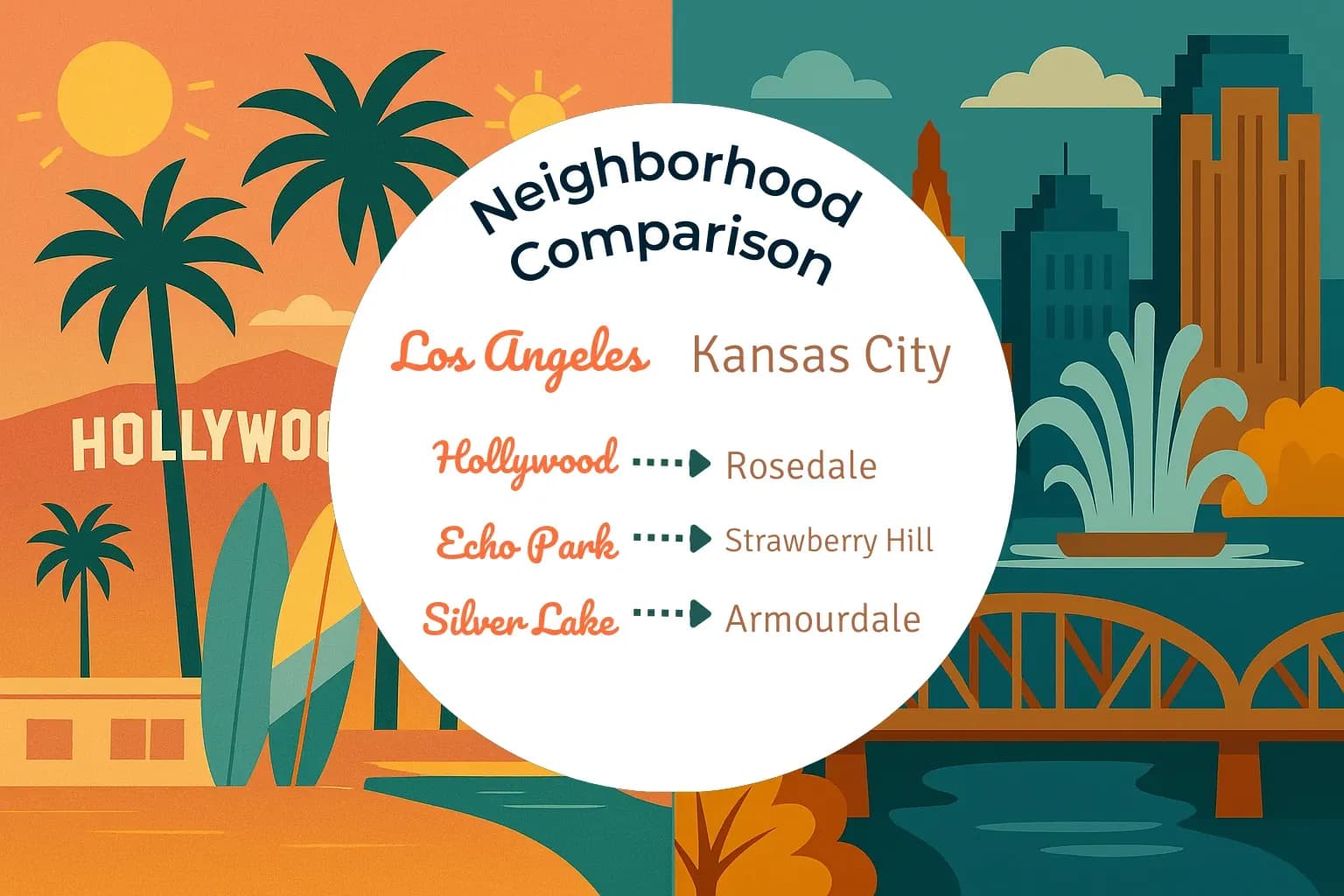 Los Angeles vs Kansas City Neighborhood Comparison