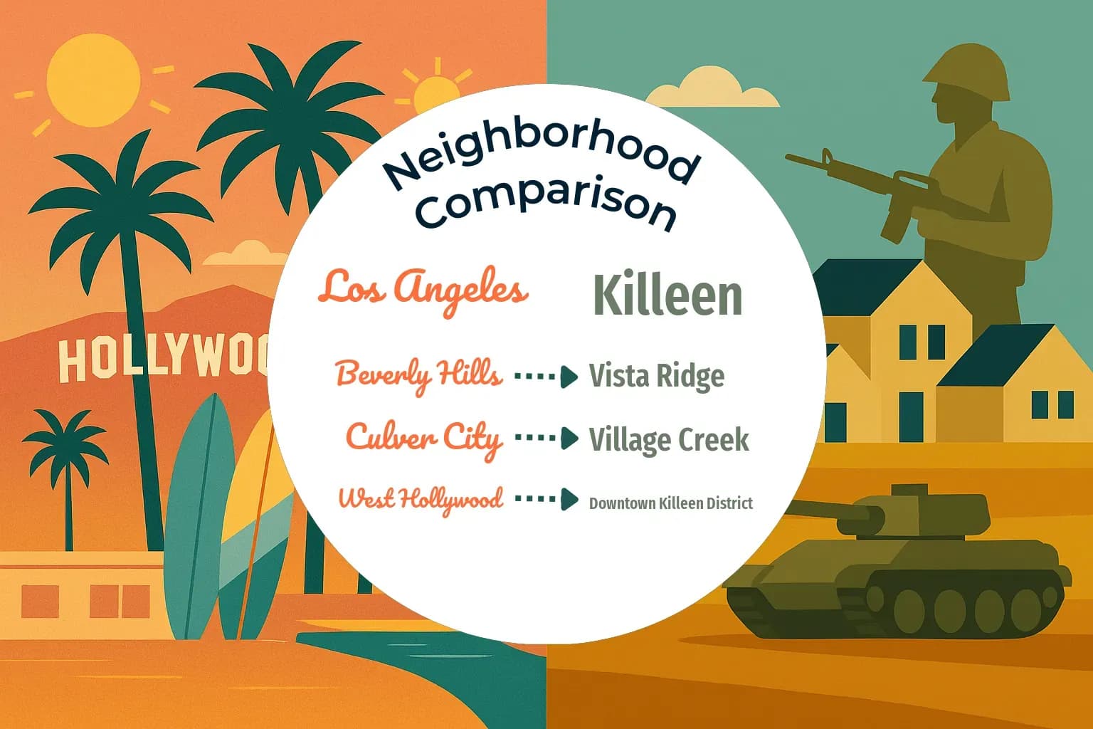 Los Angeles vs Killeen Neighborhood Comparison