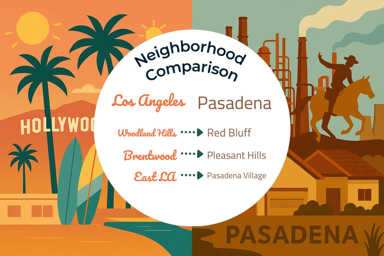 Los Angeles vs Pasadena Neighborhood Comparison
