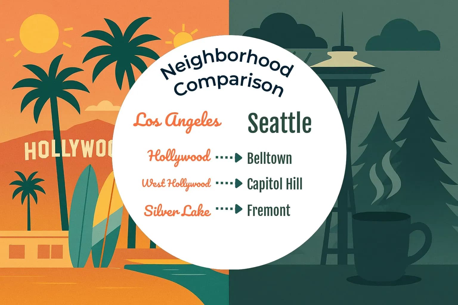 Los Angeles vs Seattle Neighborhood Comparison