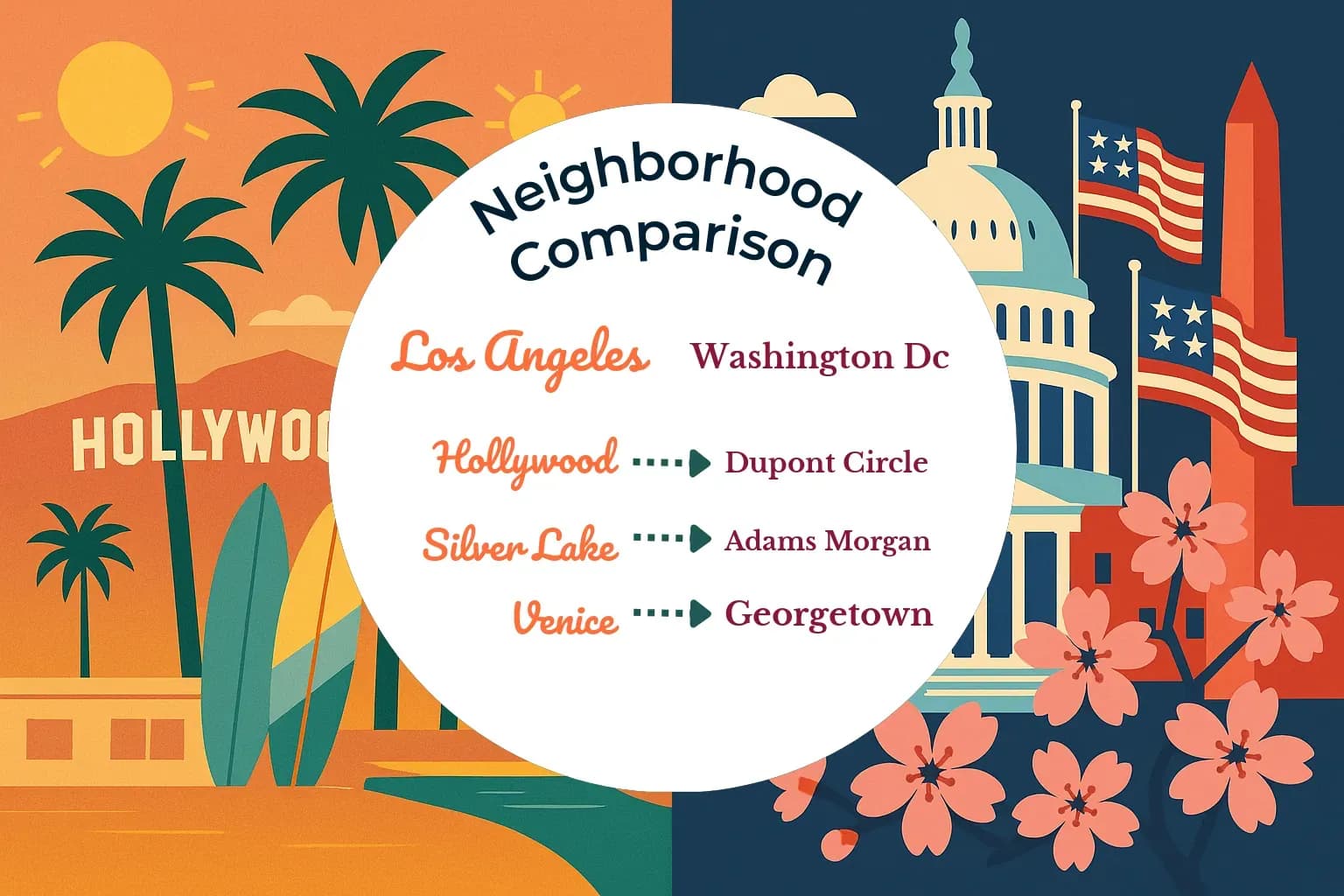 Los Angeles vs Washington DC Neighborhood Comparison