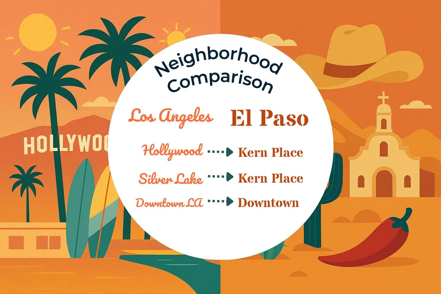 Los Angeles vs El Paso Neighborhood Comparison