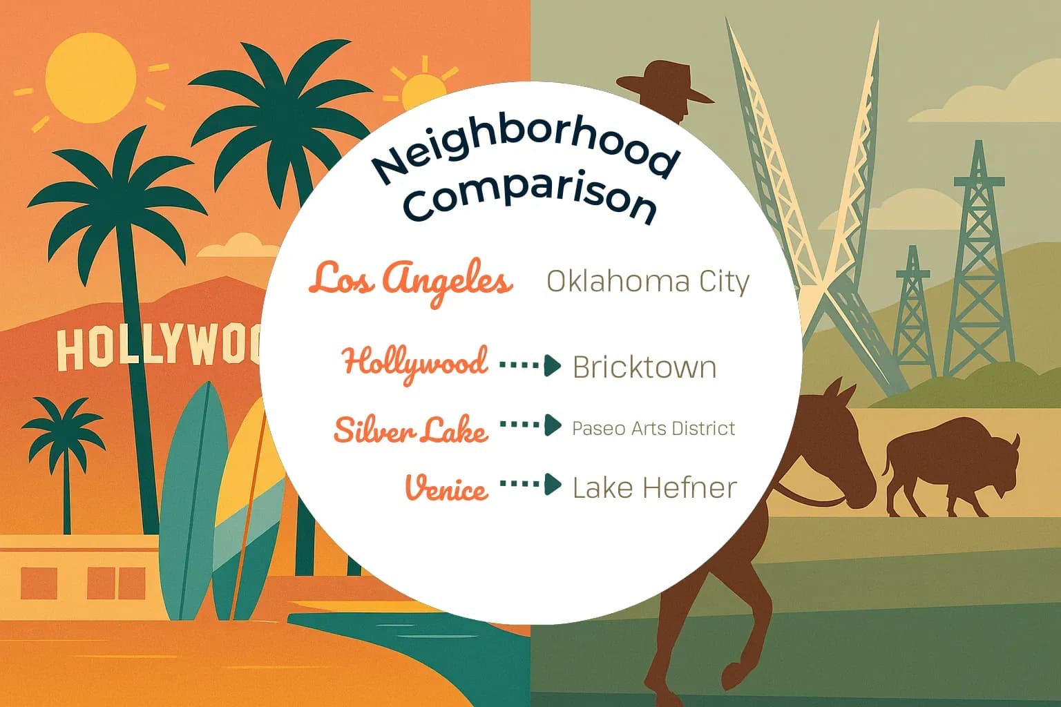 Los Angeles vs Oklahoma City Neighborhood Comparison