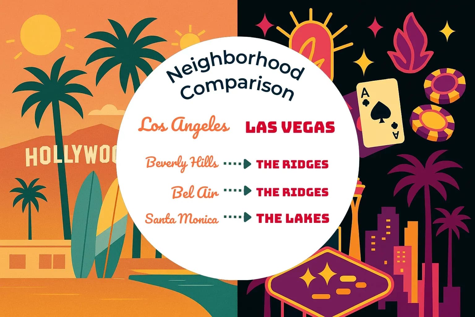 Los Angeles vs Las Vegas Neighborhood Comparison