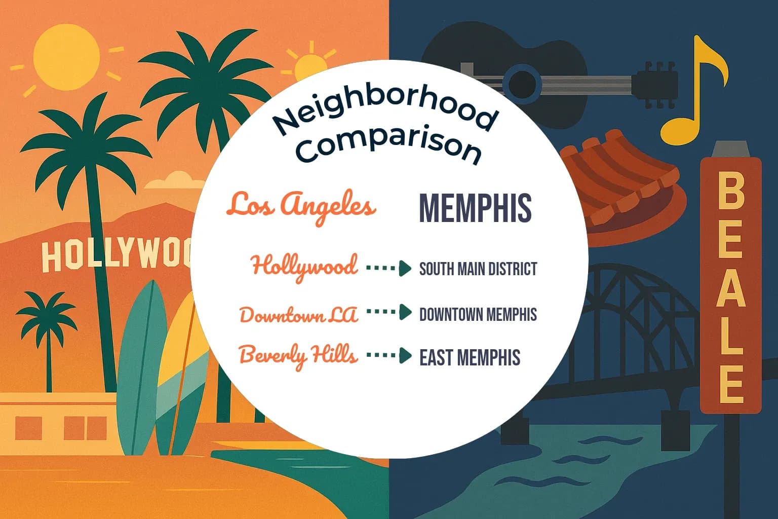 Los Angeles vs Memphis Neighborhood Comparison