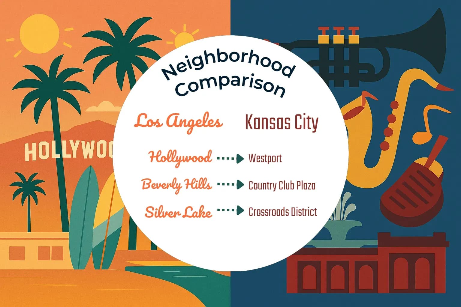 Los Angeles vs Kansas City Neighborhood Comparison