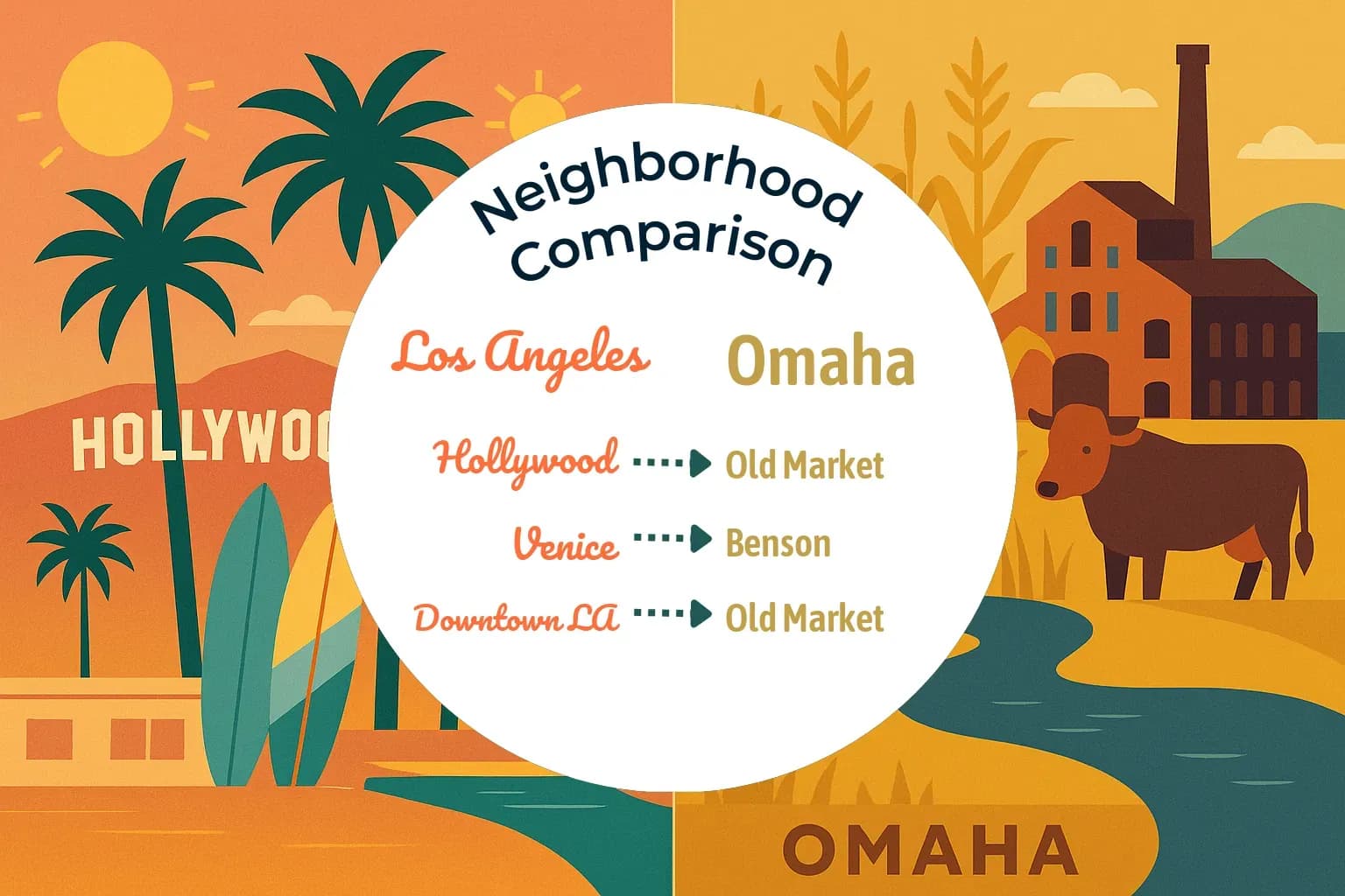 Los Angeles vs Omaha Neighborhood Comparison