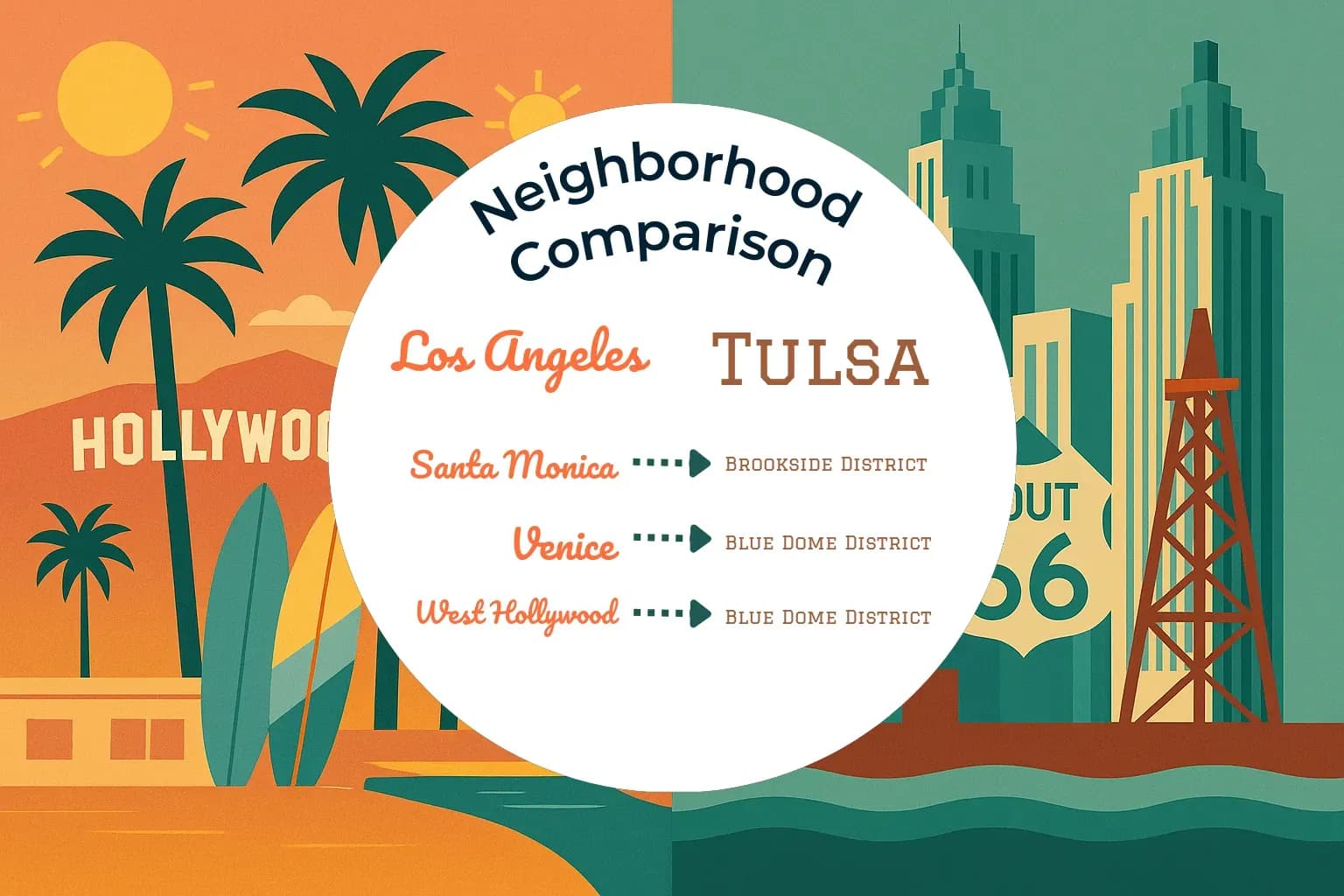 Los Angeles vs Tulsa Neighborhood Comparison