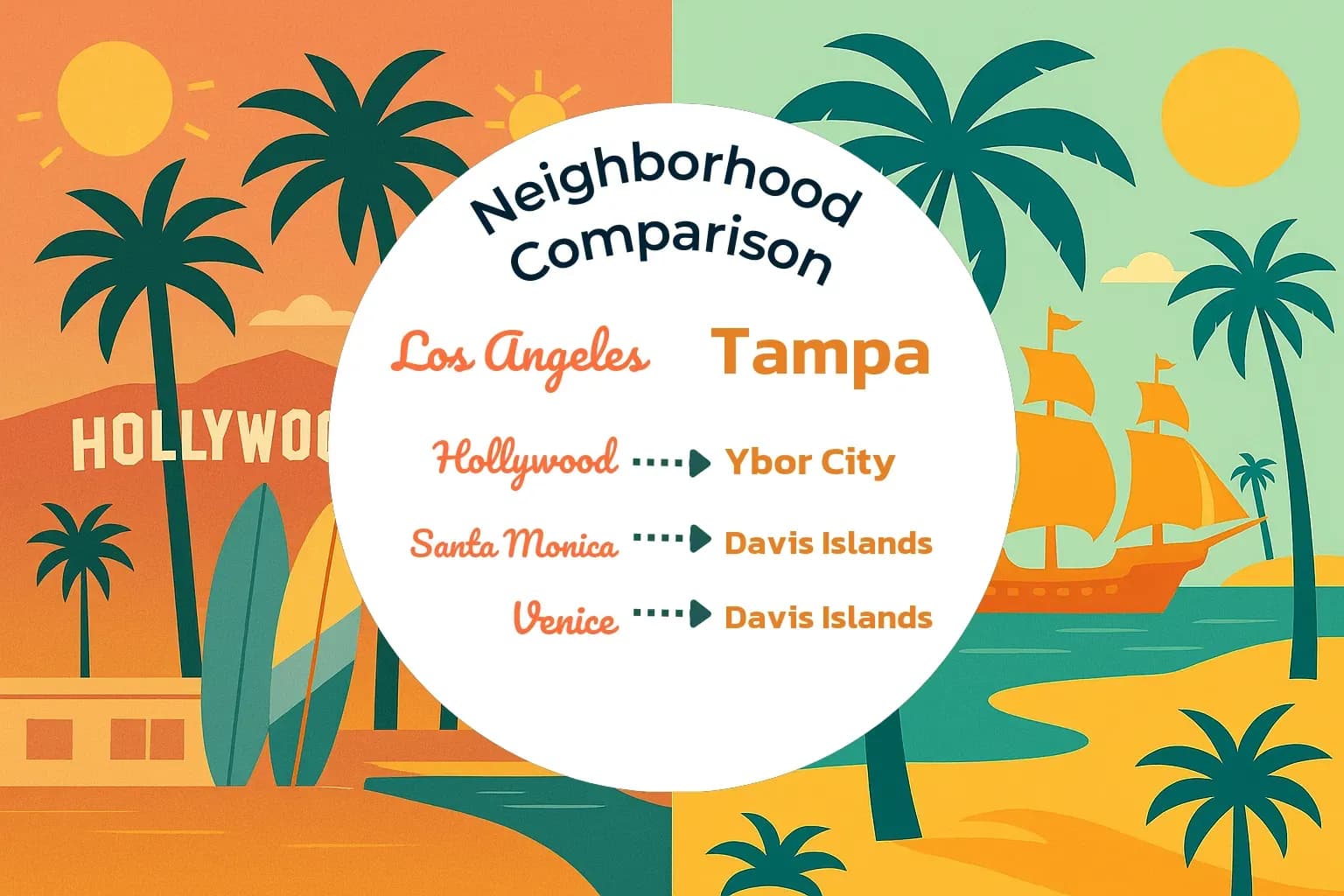 Los Angeles vs Tampa Neighborhood Comparison
