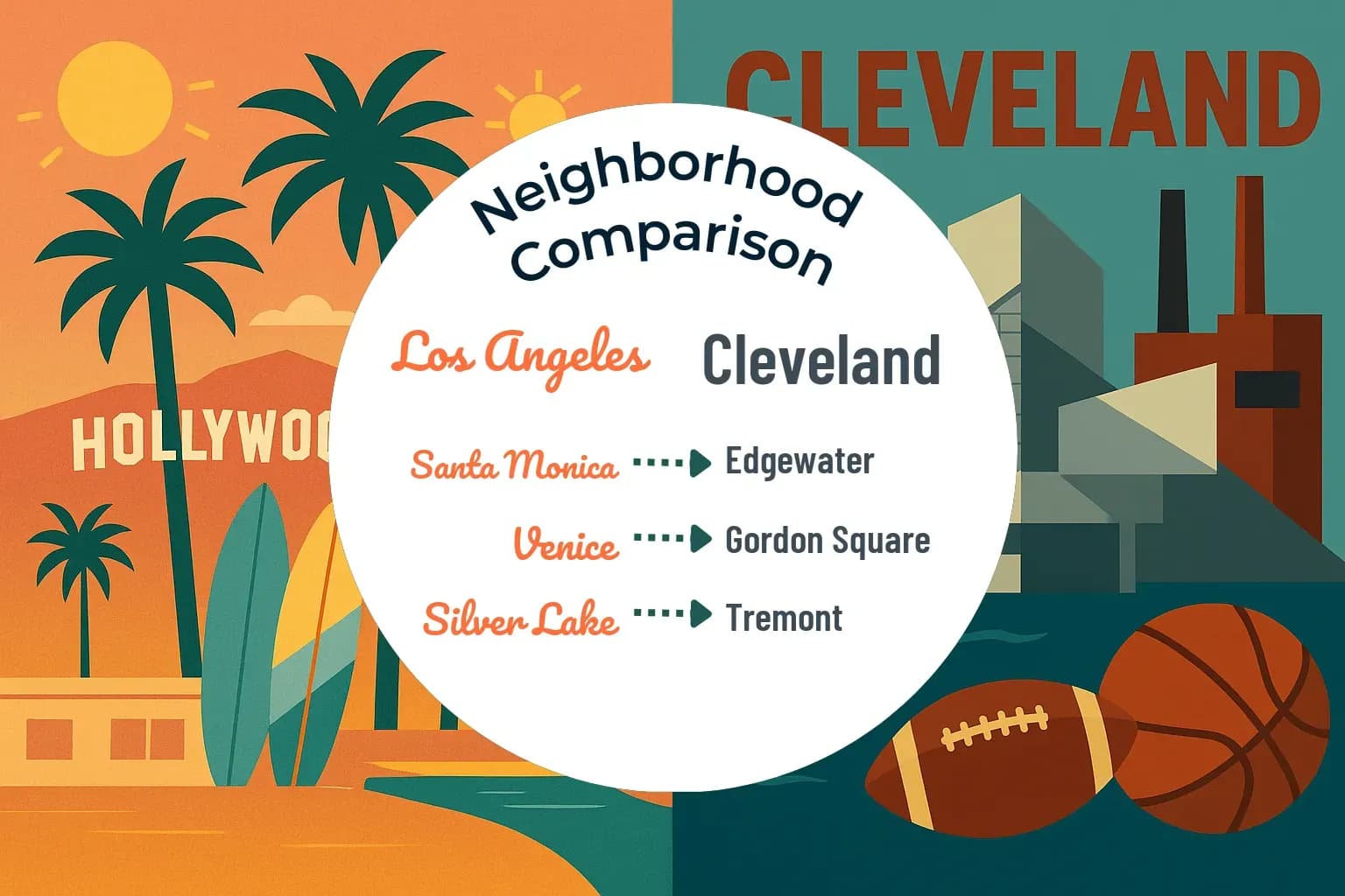 Los Angeles vs Cleveland Neighborhood Comparison