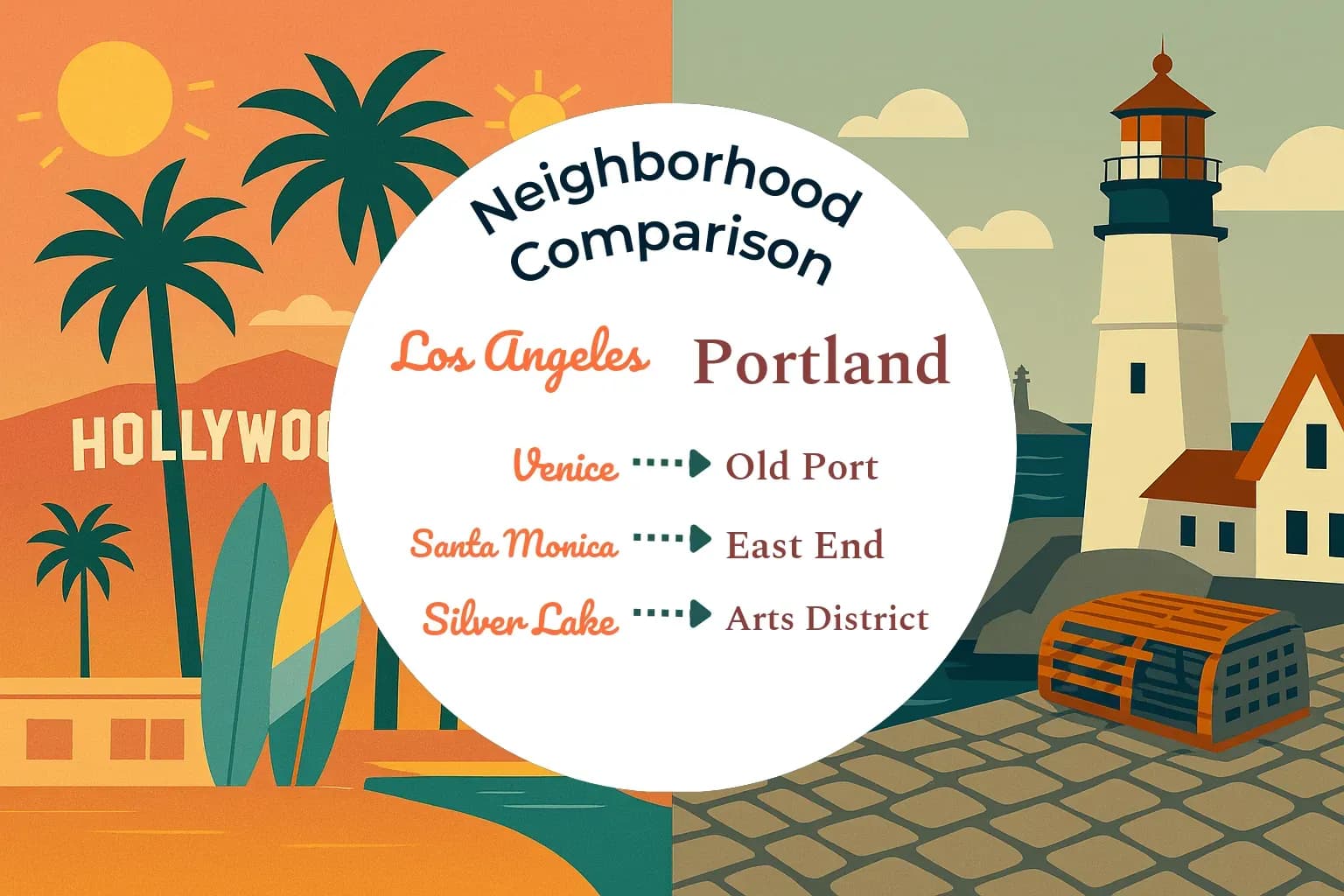 Los Angeles vs Portland Neighborhood Comparison