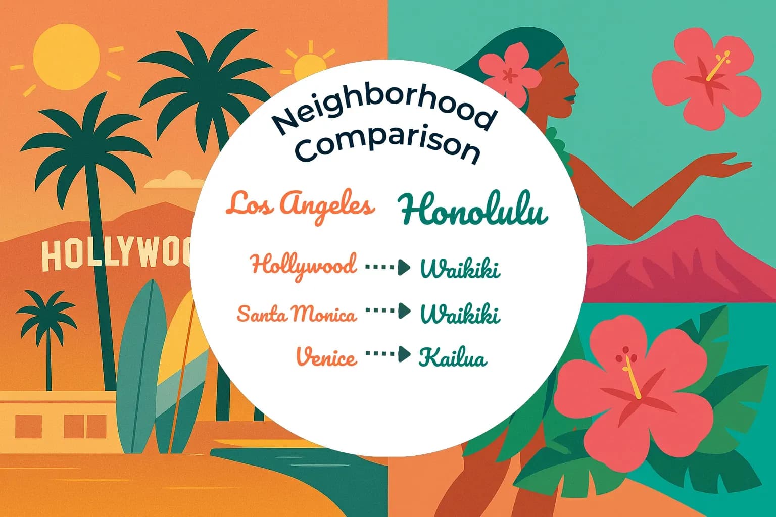 Los Angeles vs Honolulu Neighborhood Comparison