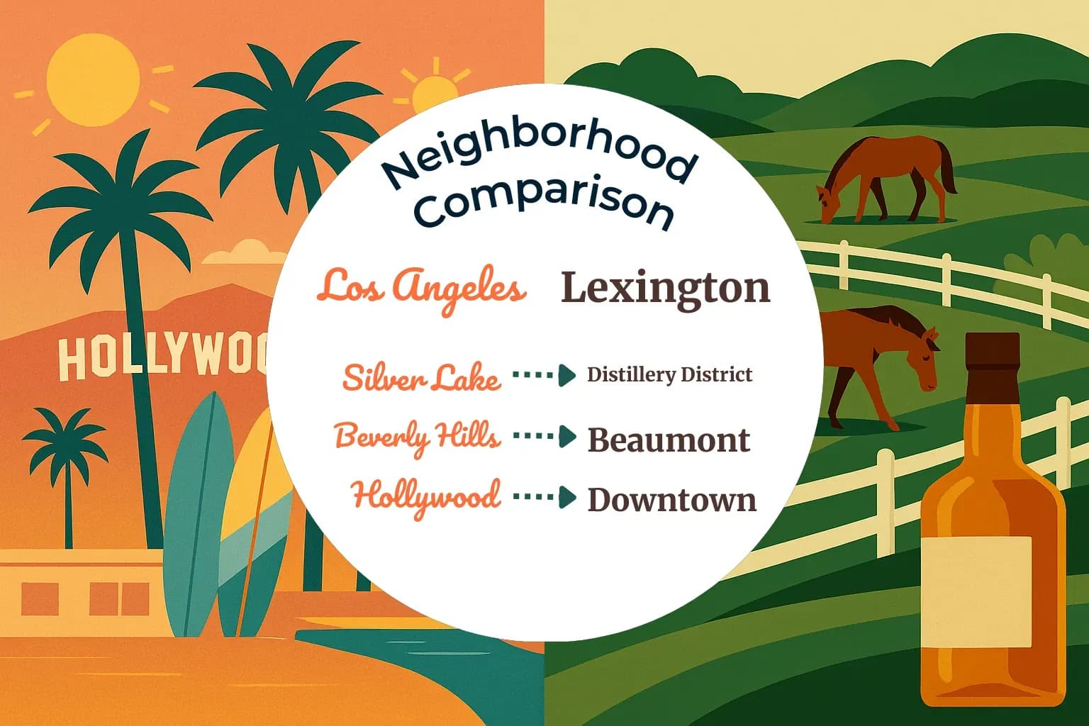 Los Angeles vs Lexington Neighborhood Comparison