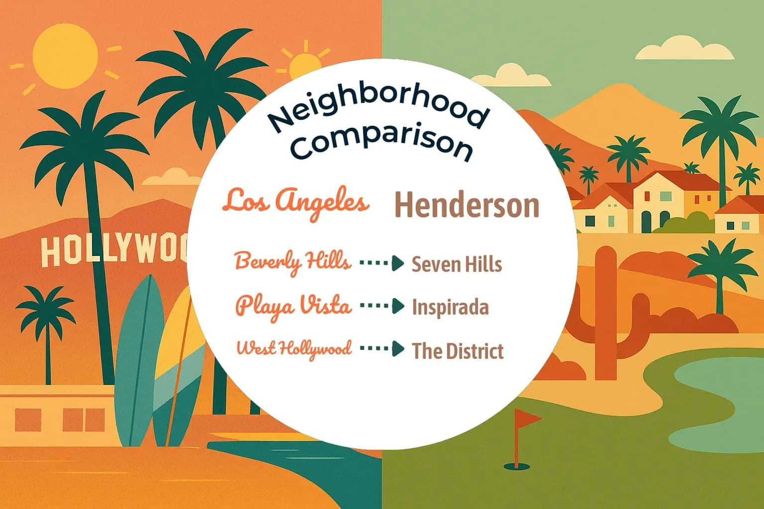 Los Angeles vs Henderson Neighborhood Comparison