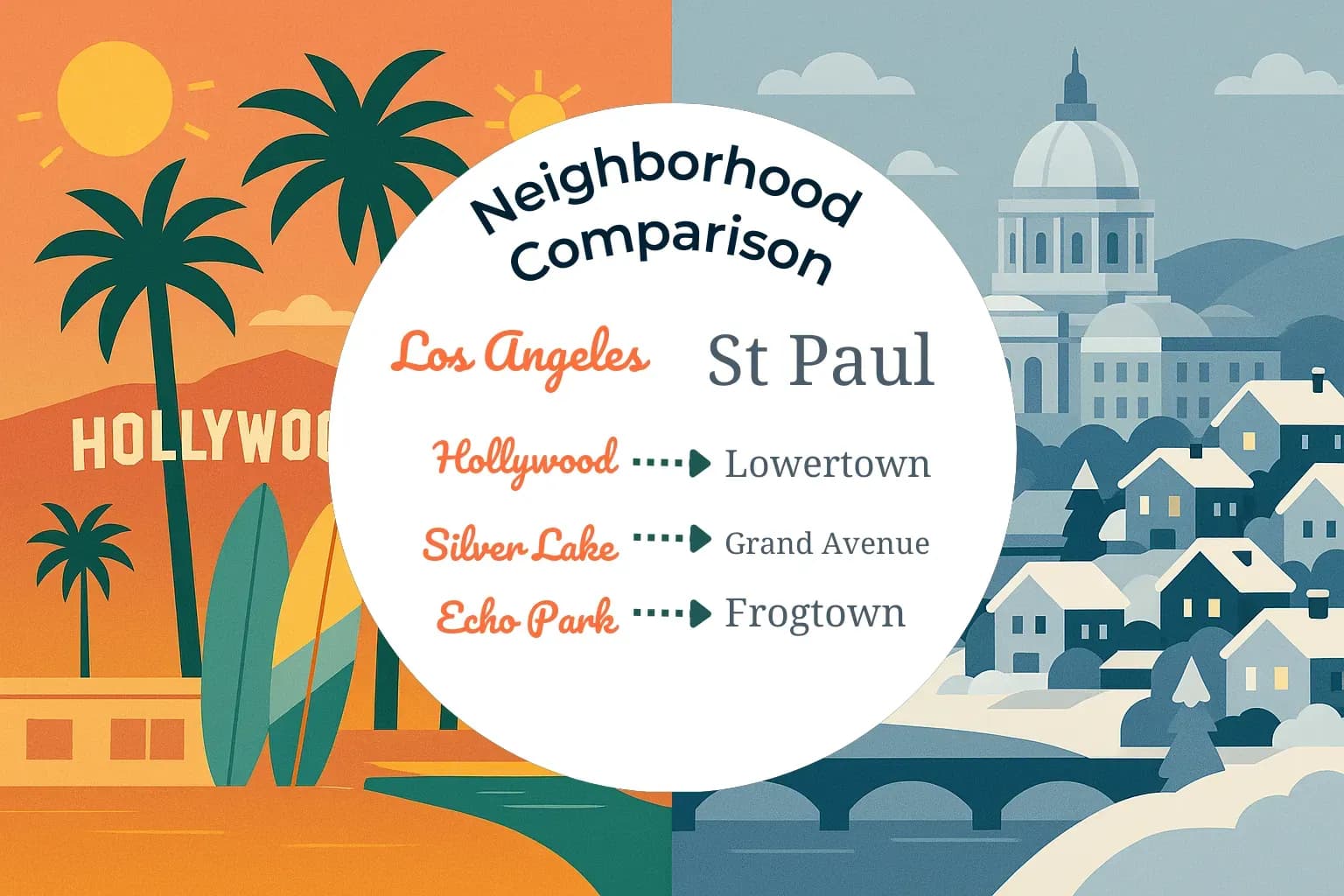 Los Angeles vs St. Paul Neighborhood Comparison