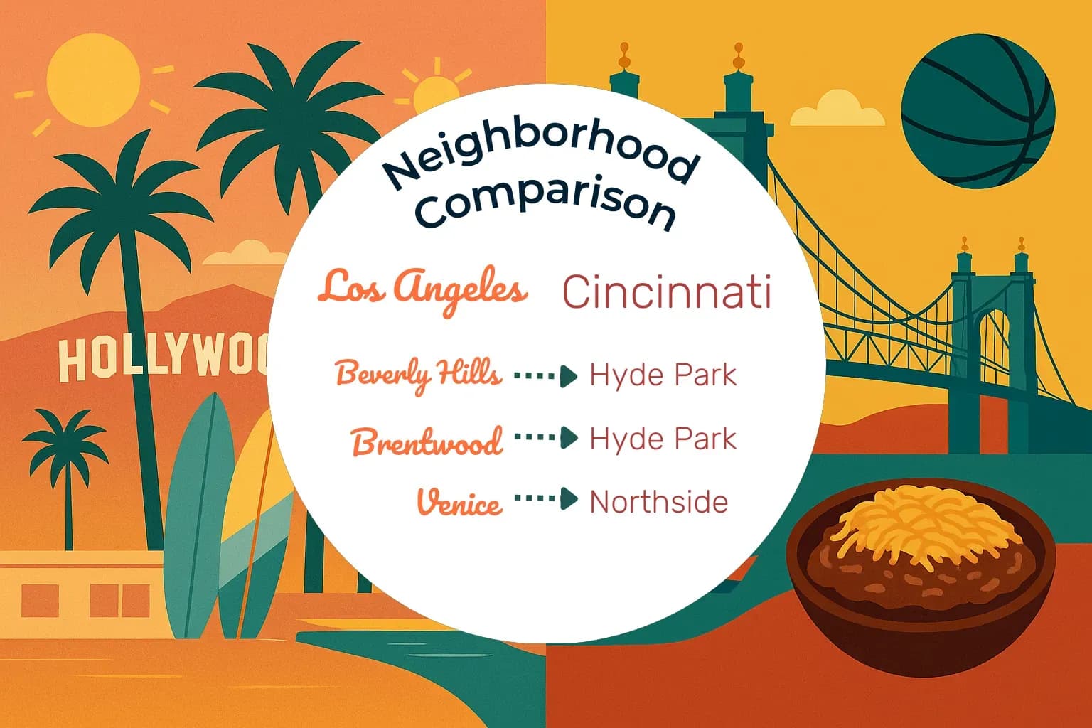 Los Angeles vs Cincinnati Neighborhood Comparison