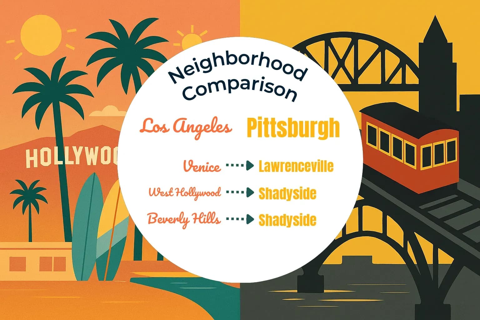 Los Angeles vs Pittsburgh Neighborhood Comparison