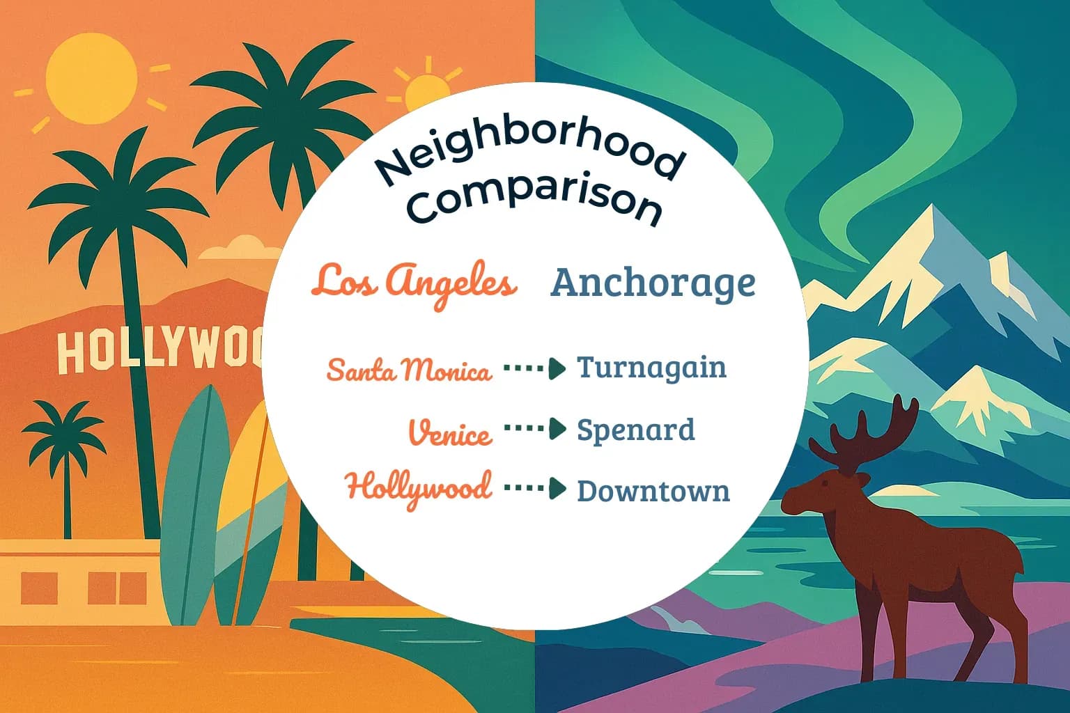 Los Angeles vs Anchorage Neighborhood Comparison