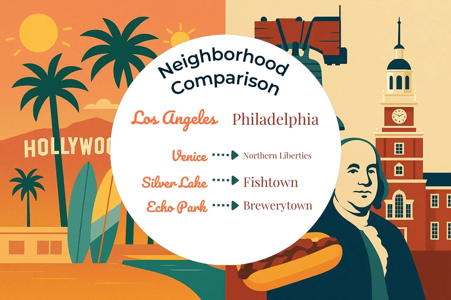Los Angeles vs Philadelphia Neighborhood Comparison
