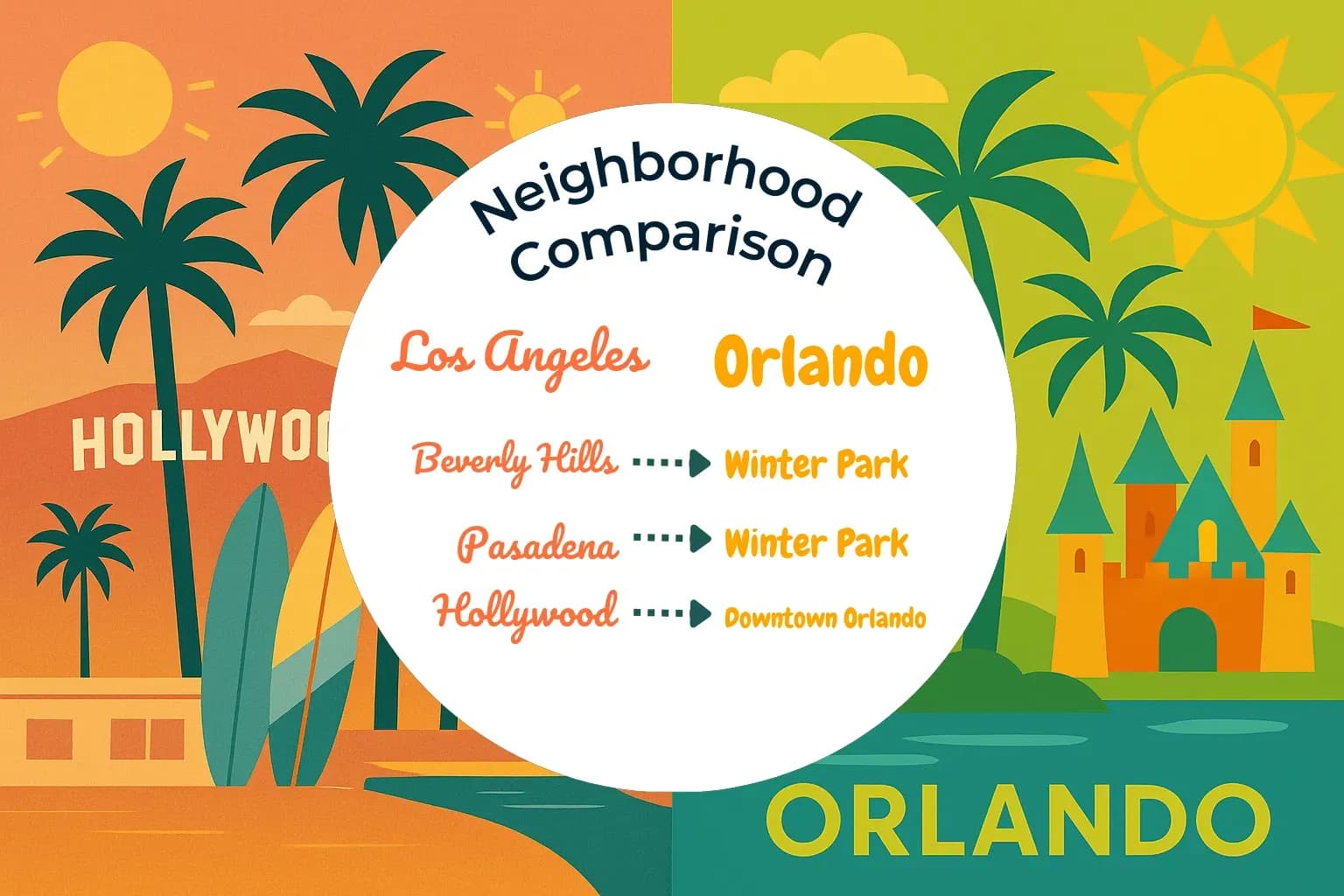Los Angeles vs Orlando Neighborhood Comparison