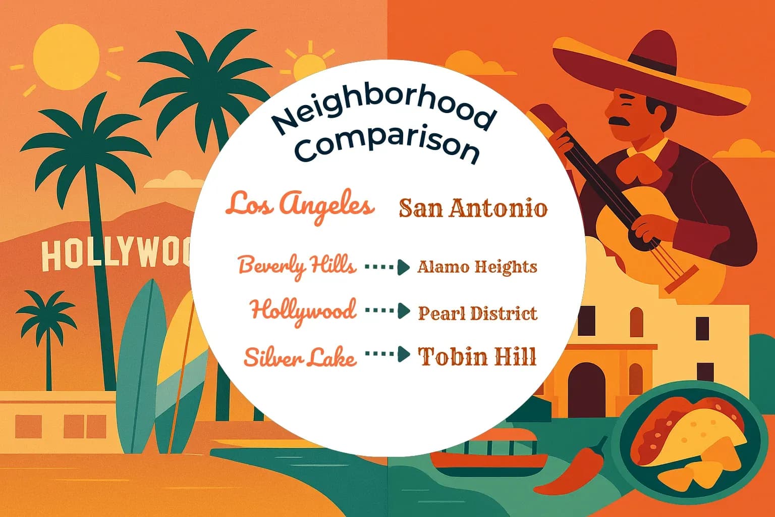 Los Angeles vs San Antonio Neighborhood Comparison