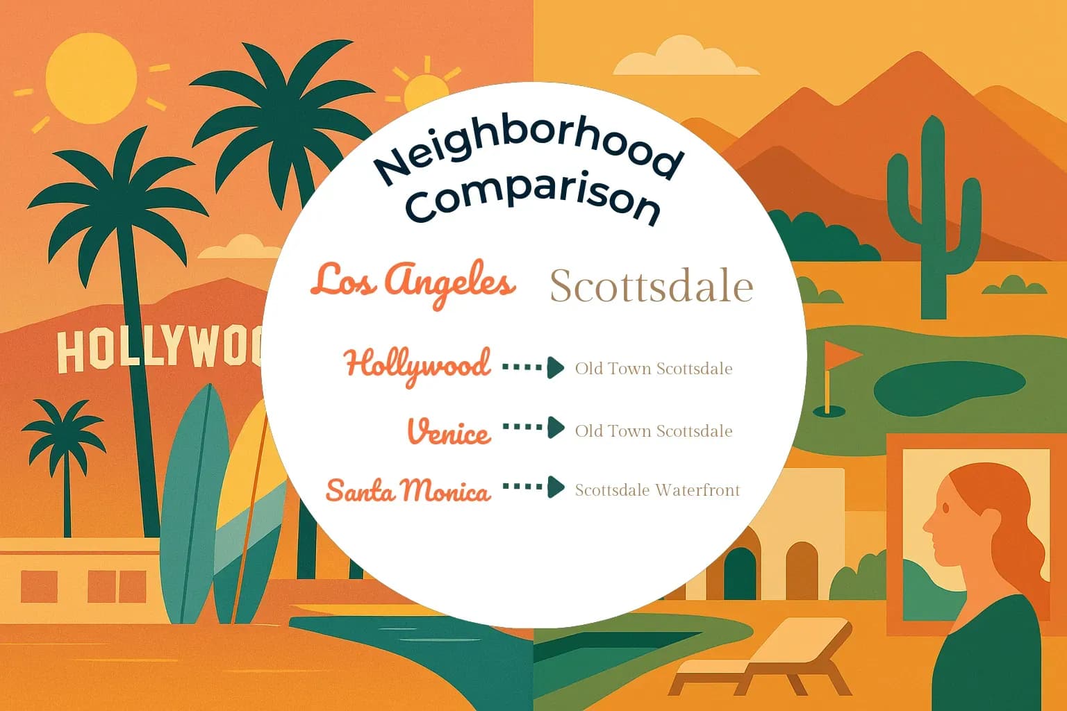 Los Angeles vs Scottsdale Neighborhood Comparison