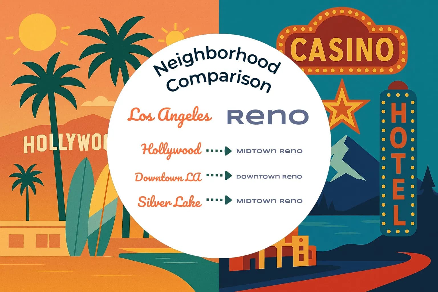 Los Angeles vs Reno Neighborhood Comparison